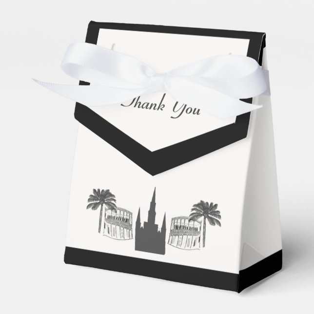 New Orleans Szene Schwarz-weiß Geschenkschachtel (Vorderseite)