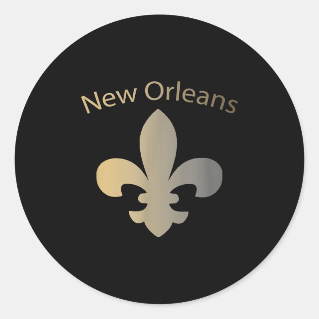 New Orleans Tees_  Runder Aufkleber (Vorderseite)