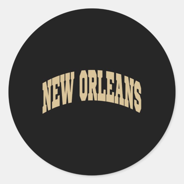 New Orleans - Throwback Design - Clic  Runder Aufkleber (Vorderseite)