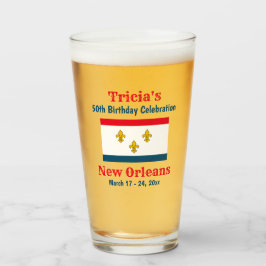 New Orleans Trip Birthday Party Gefallen Beer Pint Glas