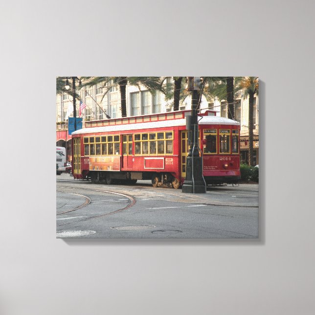 New Orleans Trolley Canvas Print Leinwanddruck (Vorderseite)