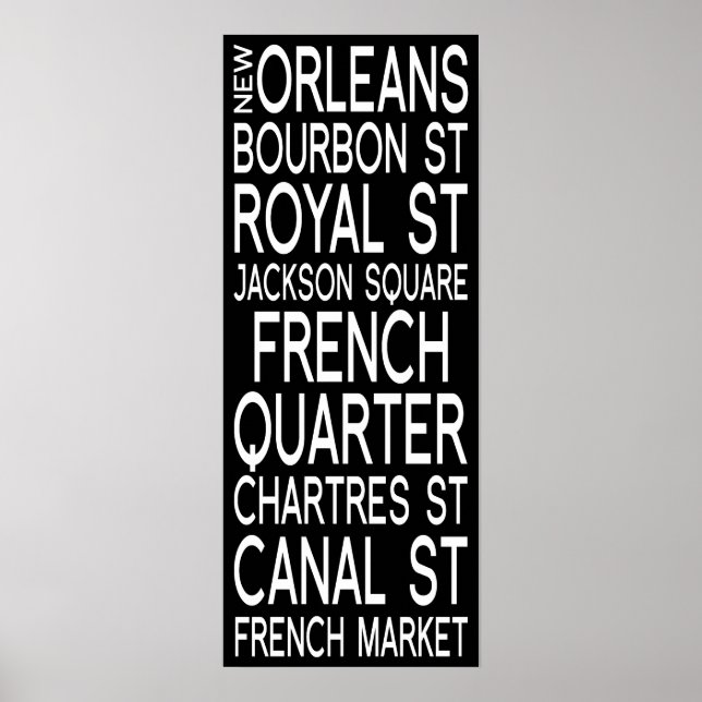 New Orleans | Typografie Poster (Vorne)