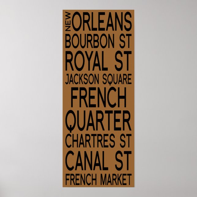 New Orleans | Typografie Poster (Vorne)
