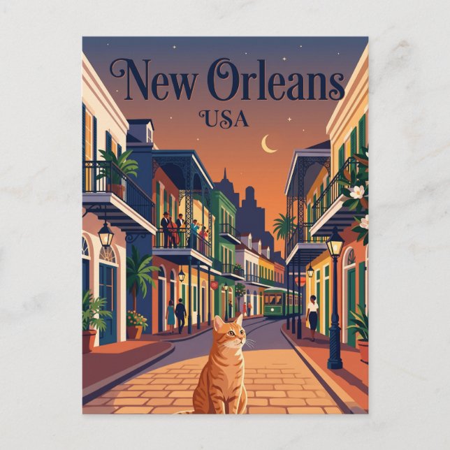 New Orleans USA Postkarte (Vorderseite)
