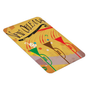 New Orleans Vintage Travel Poster Magnet