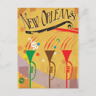 New Orleans Vintage Travel Poster Postkarte