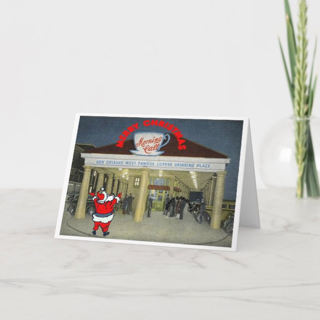 New Orleans Vintage Weihnachtskarte Feiertagskarte (Vorderseite)