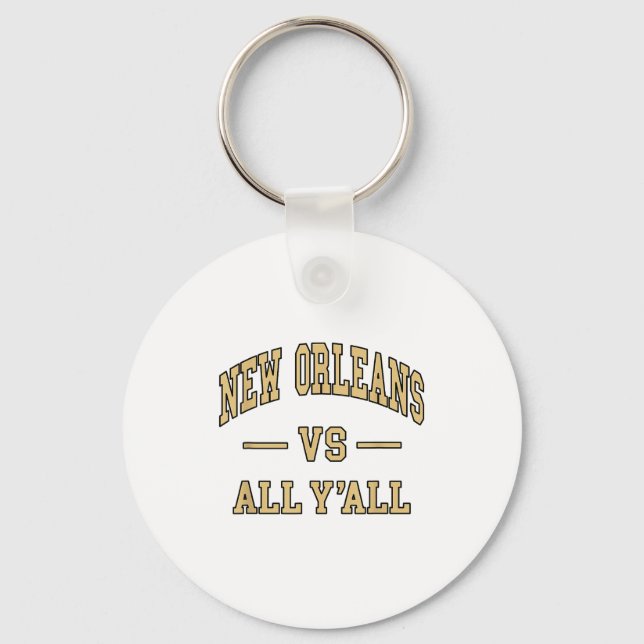 New Orleans Vs All Y'all - Throwback Design - Clic Schlüsselanhänger (Vorderseite)