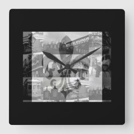 New Orleans [Wanduhr] Quadratische Wanduhr