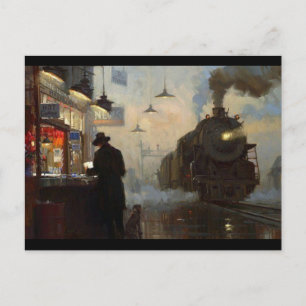 New Orleans wartete für den Zug Postkarte