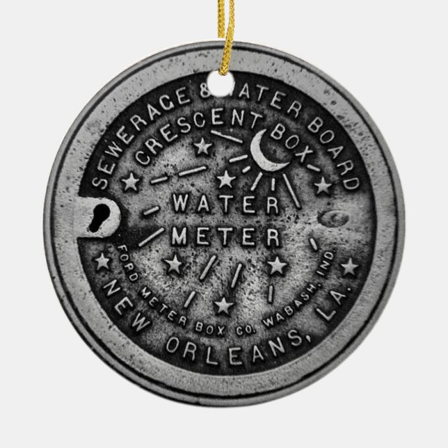 New Orleans Water Meter Decken Replik Keramikornament (Vorne)