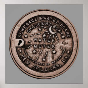 New Orleans Water Meter Wand an Wand Kunst