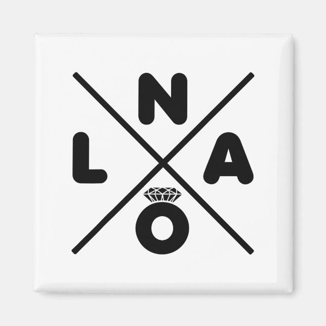 New Orleans Wedding Nola Bachelorette Party Groom  Magnet (Vorne)