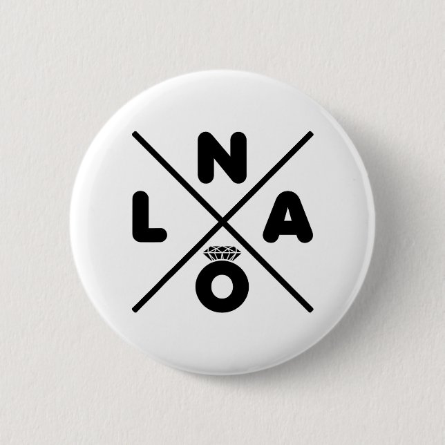 New Orleans Wedding Nola Junggeselinnen-Abschied G Button (Vorderseite)