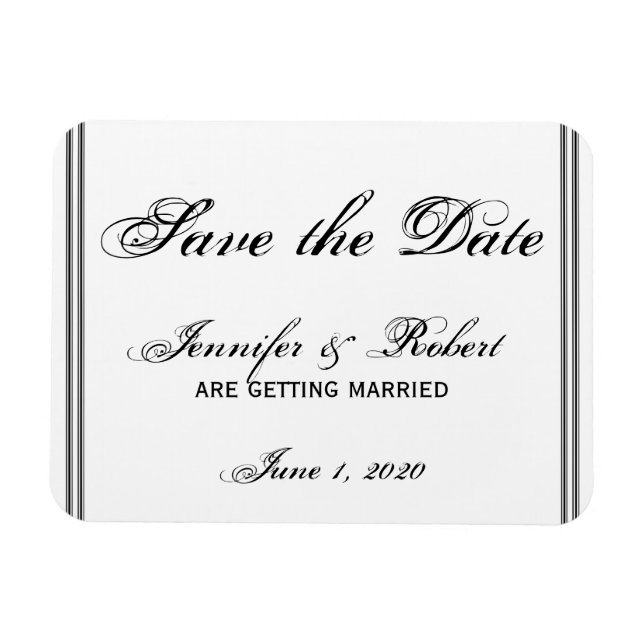 New Orleans Ziel Save the Date Magnet (Horizontal)