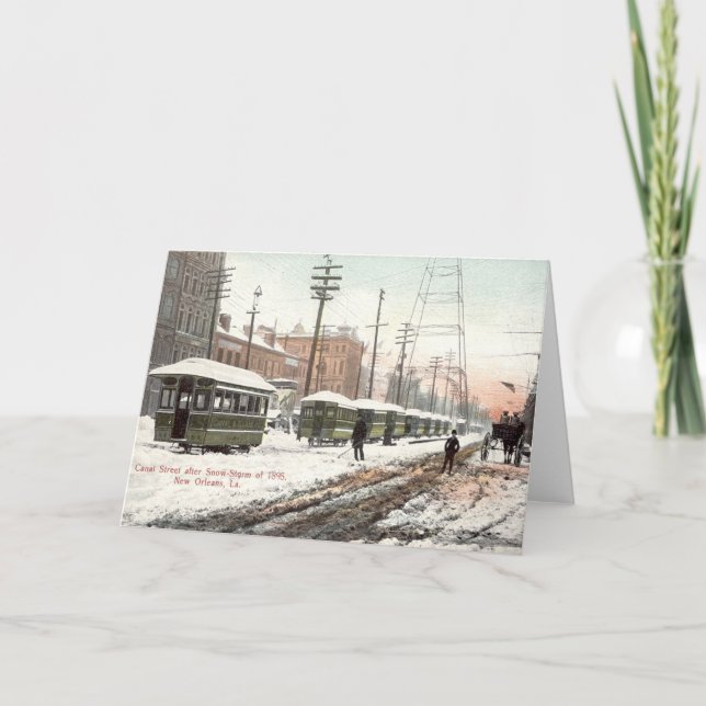 New- Orleanskanal-St.-Schnee 1895 Karte (Vorderseite)