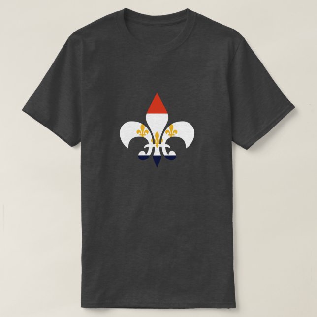New- OrleansLilie NOLA-Flagge Louisiana-T-Shirt T-Shirt (Design vorne)
