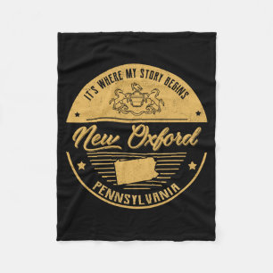 New Oxford Pennsylvania Hier beginnt meine Geschic Fleecedecke