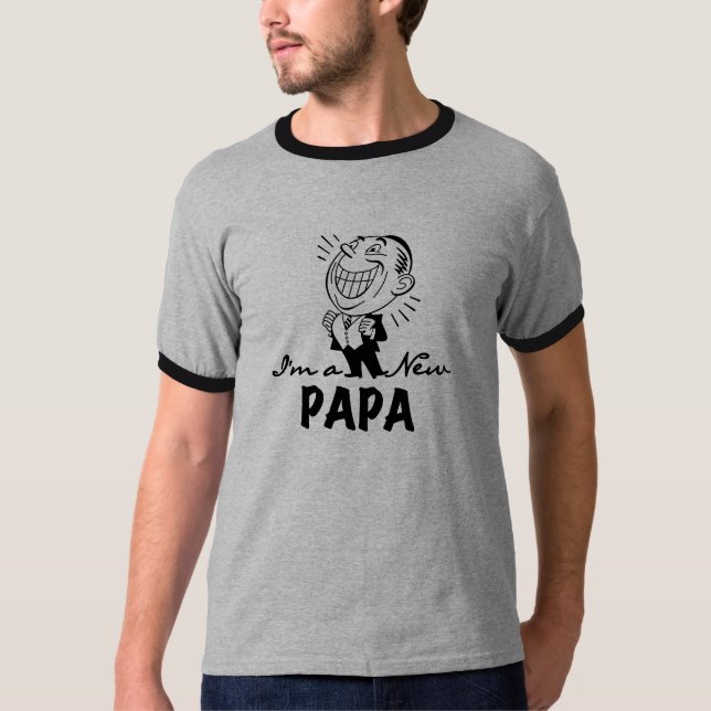 New Papa T - Shirt und Geschenke lächeln (Vorderseite)
