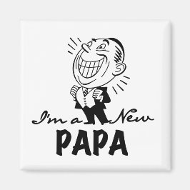 New Papa T - Shirt und Geschenke lächeln Magnet
