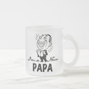 New Papa T - Shirt und Geschenke lächeln Mattglastasse