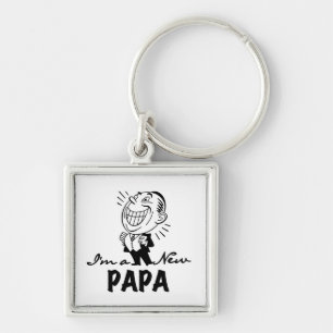 New Papa T - Shirt und Geschenke lächeln Schlüsselanhänger
