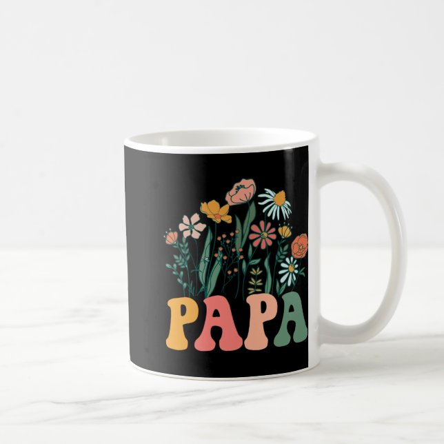 New Papa Wildflower First Birthday &amp; Baby Show Kaffeetasse (Rechts)