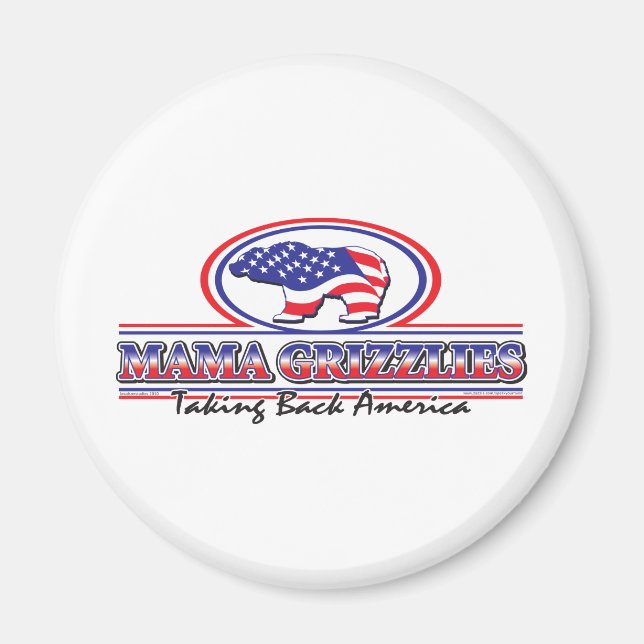 NEW-Patriotic-Grizzly Magnet (Vorne)