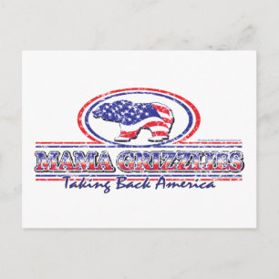 NEW-Patriotic-Grizzly Postkarte