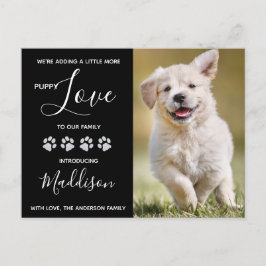 New Pet Puppy Ankündigungspostkarte