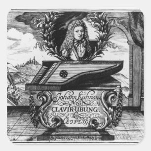 New Piano Practice, 1689 Quadratischer Aufkleber