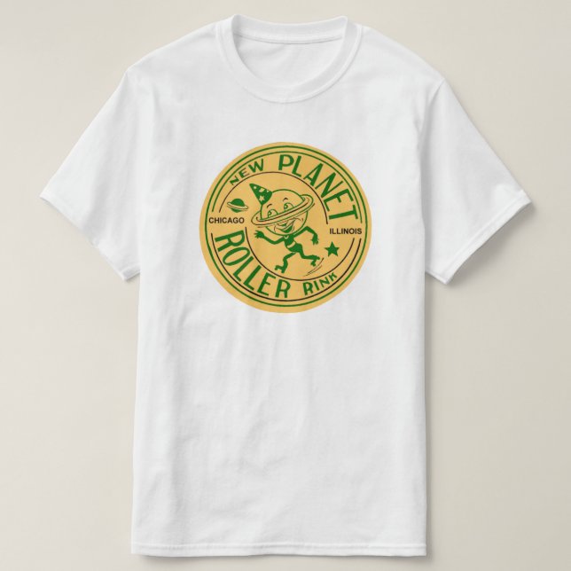 New Planet Roller Rink, Chicago, IL T-Shirt (Design vorne)