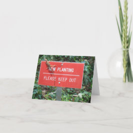New Planting with Gecko Note Card Karte