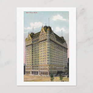 New Plaza Hotel, New York City Vintag Postkarte