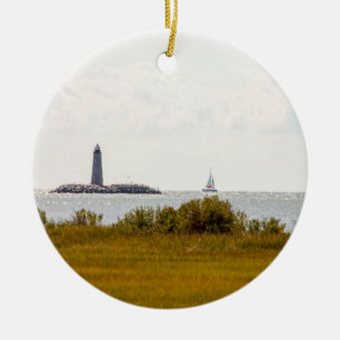 New Point Comfort Lighthouse Keramik Ornament