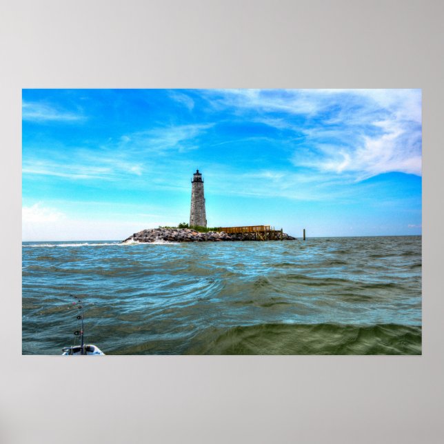 New Point Comfort Lighthouse - Mobjack Bay Poster (Vorne)