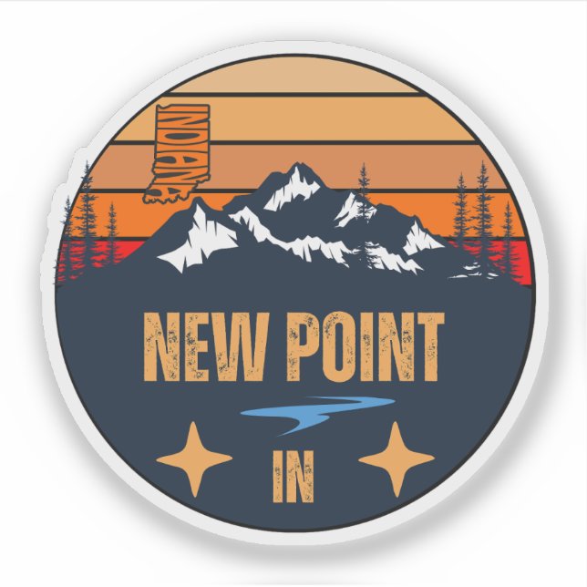 New Point, Indiana Aufkleber (Vorderseite)