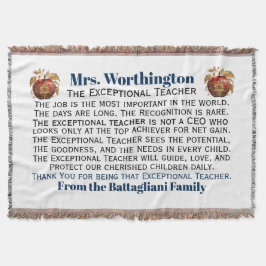 NEW Popular EXCEPTIONAL Teacher Dankeschön an Sie  Decke