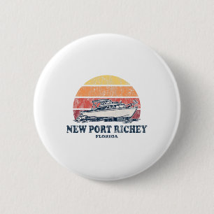 New Port Richey Fl Vintagebootfahren 70er Retro-Bo Button