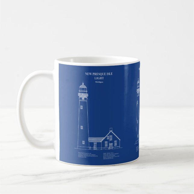 New Presque Isle Lighthouse - Michigan - AD Kaffeetasse (Links)