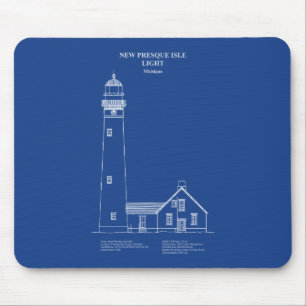 New Presque Isle Lighthouse - Michigan - AD Mousepad