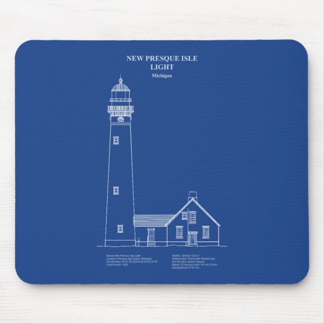 New Presque Isle Lighthouse - Michigan - AD Mousepad (Vorne)