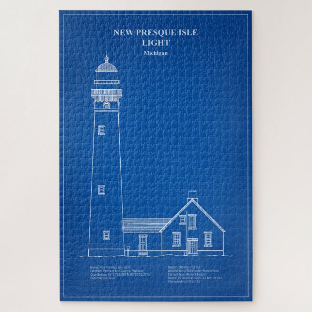New Presque Isle Lighthouse - Michigan - AD Puzzle (Vertikal)