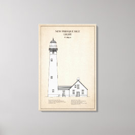 New Presque Isle Lighthouse - Michigan - SBD Leinwanddruck
