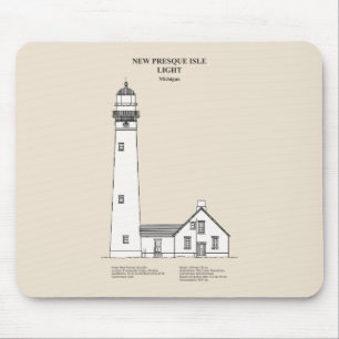 New Presque Isle Lighthouse - Michigan - SBD Mousepad