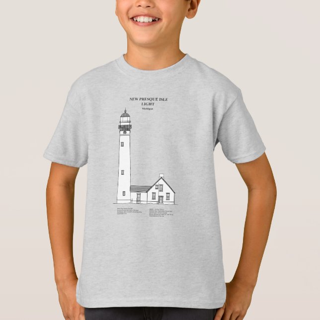 New Presque Isle Lighthouse - Michigan - SBD T-Shirt (Vorderseite)