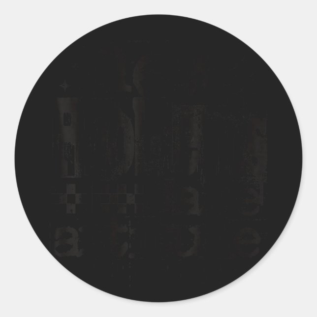 New problems same attitude retro grunge streetwear runder aufkleber (Vorderseite)