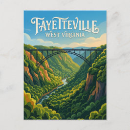 New River Gorge Bridge USA Postkarte