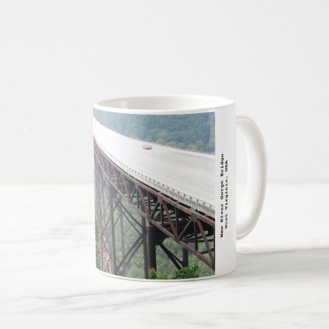 New River Gorge Bridge, West Virginia, Tasse (VorderseiteRechts)