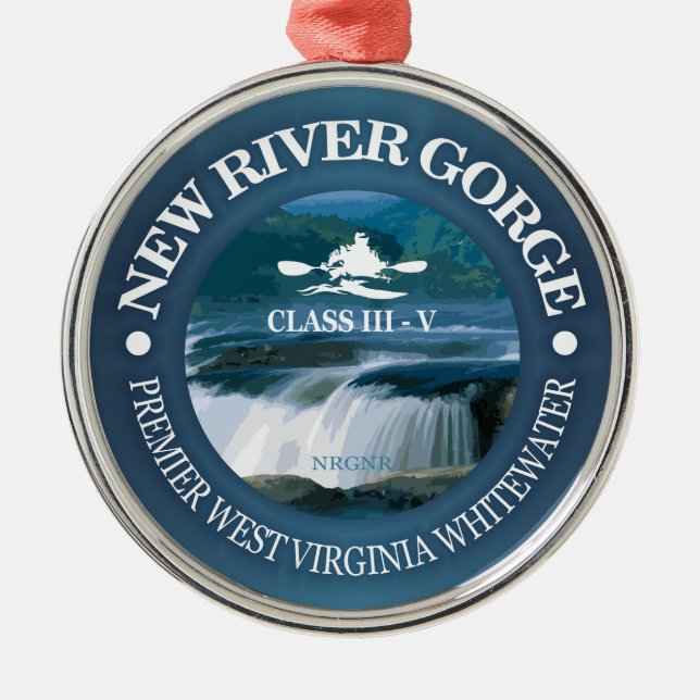 New River Gorge (c) Silbernes Ornament (Vorne)